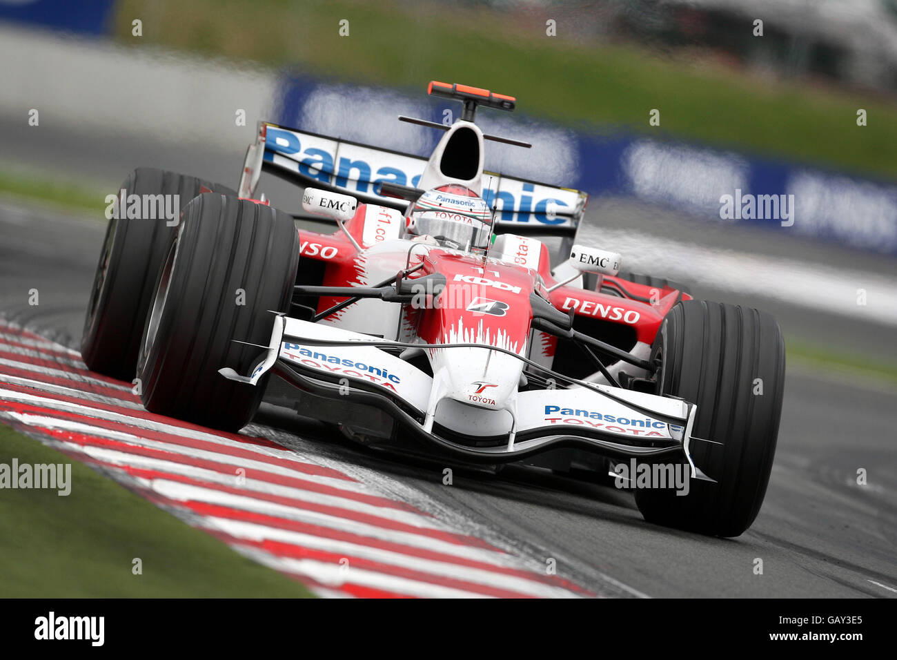 Formula One Motor Racing - French Grand Prix - Race - Magny Cours. Toyota's Jarno Trulli during the French Grand Prix at Magny-Cours. Stock Photo