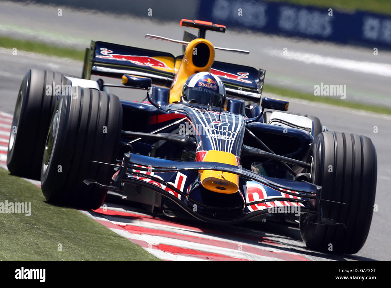 Formula One Motor Racing - French Grand Prix - Qualifying - Magny Cours. Red Bull Racing's David Coulthard during qualifying for the Grand Prix at Magny-Cours, Nevers, France. Stock Photo