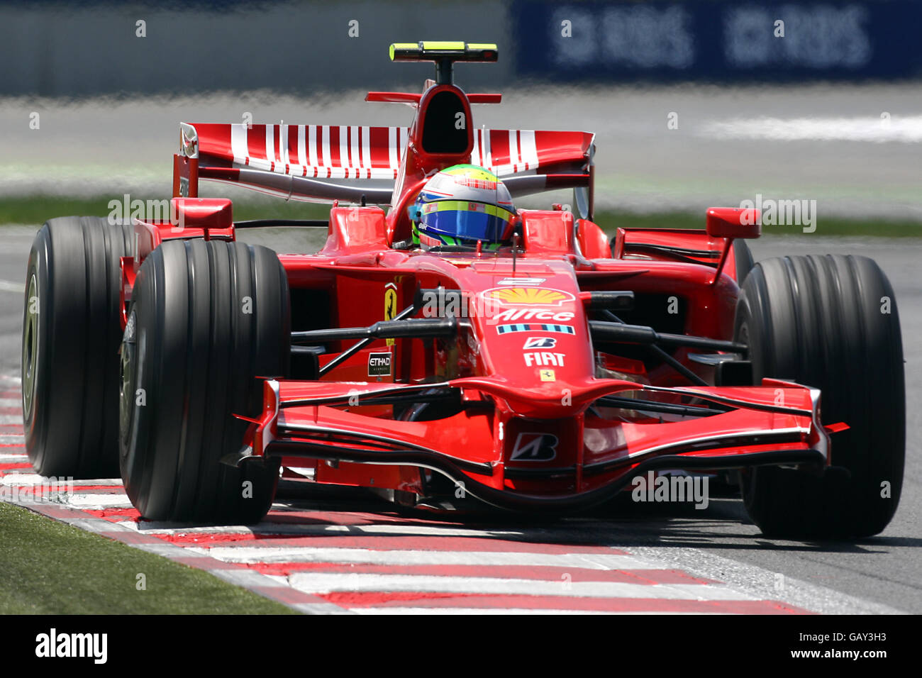 Ferrari's Felipe Massa during qualifying for the Grand Prix at Magny-Cours, Nevers, France. Stock Photo