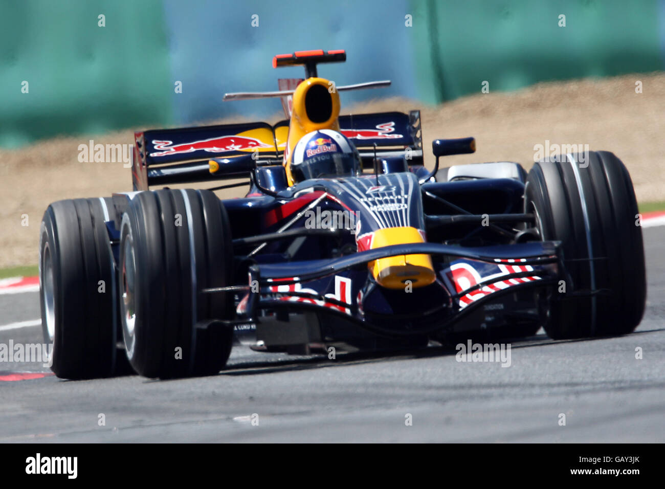 Formula One Motor Racing - French Grand Prix - Qualifying - Magny Cours. Red Bull Racing's David Coulthard during qualifying for the Grand Prix at Magny-Cours, Nevers, France. Stock Photo