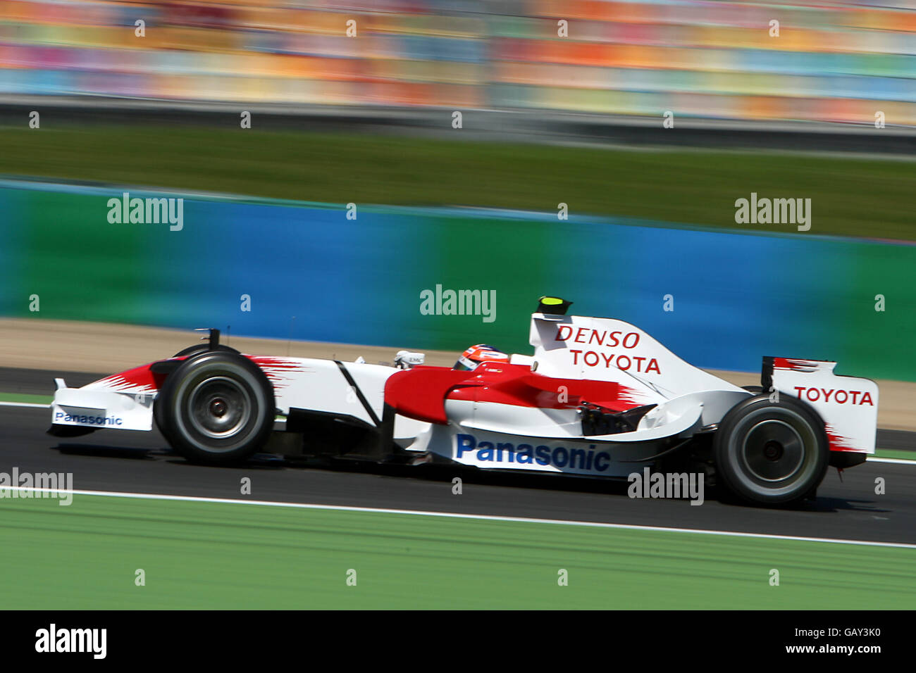 Formula One Motor Racing - French Grand Prix - Qualifying - Magny Cours. Toyota's Timo Glock during qualifying for the Grand Prix at Magny-Cours, Nevers, France. Stock Photo