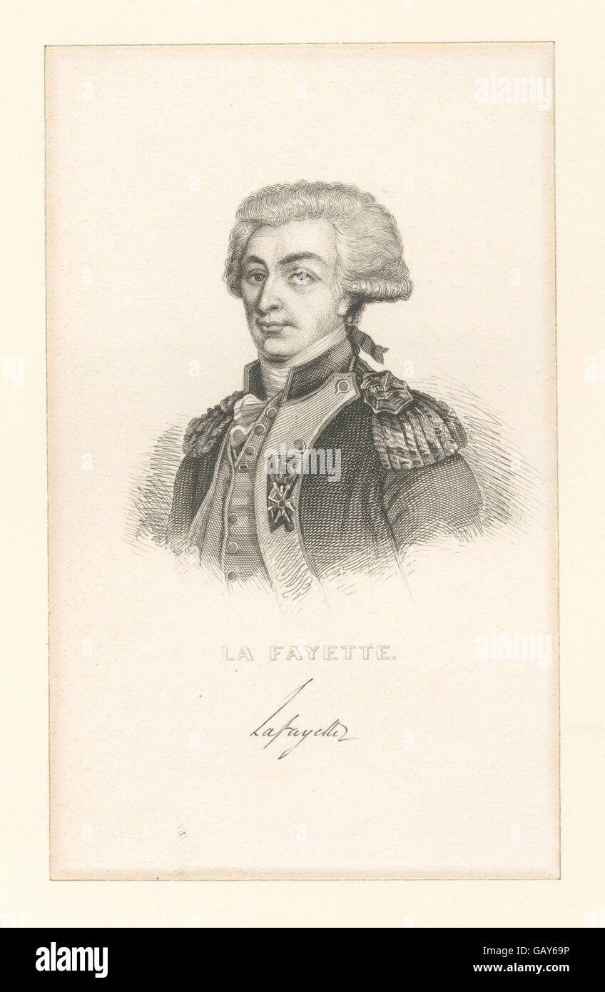The image captures General Marquis de Lafayette, a key figure in the ...