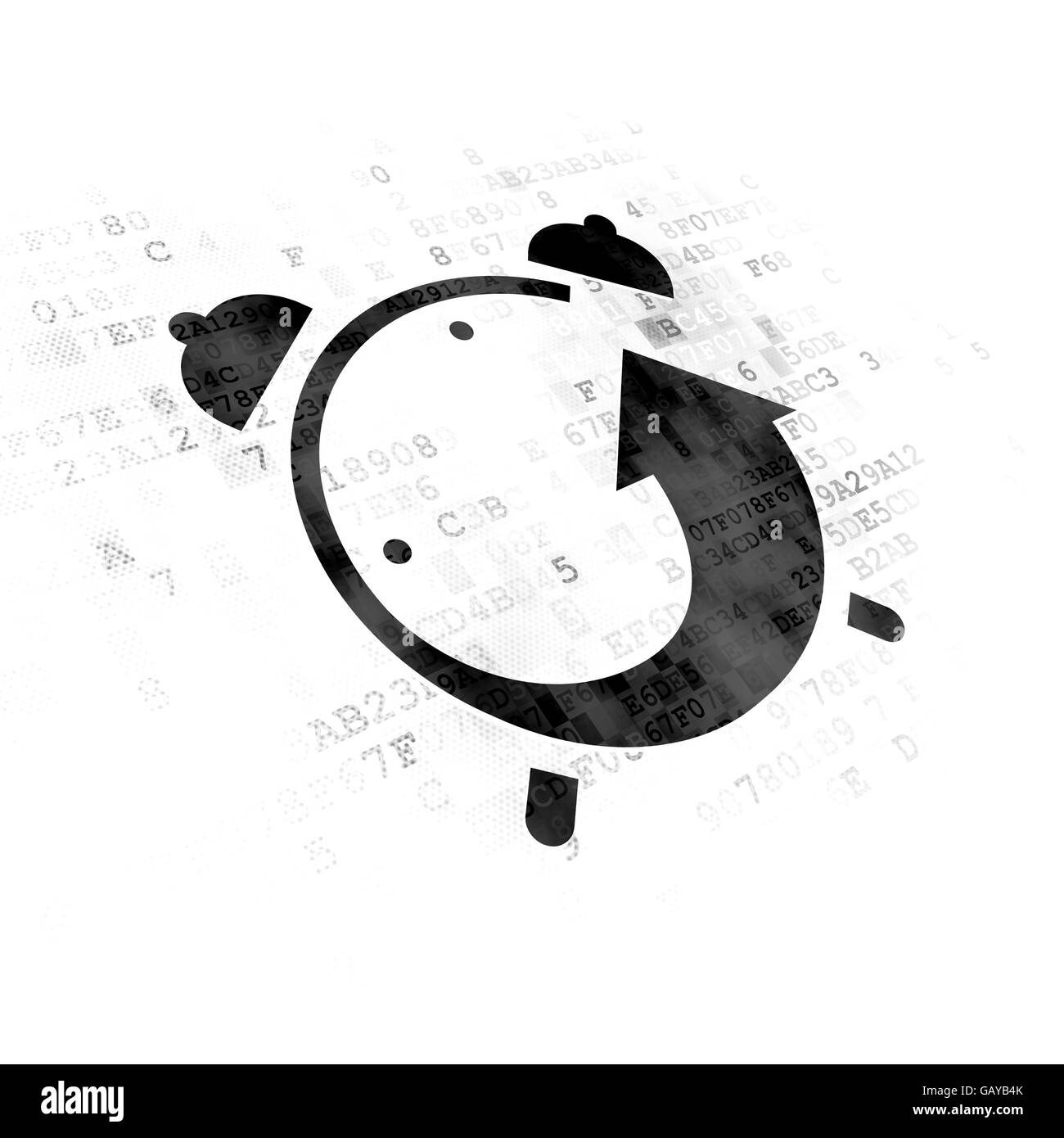 Timeline concept Alarm Clock on Digital background Stock Photo Alamy