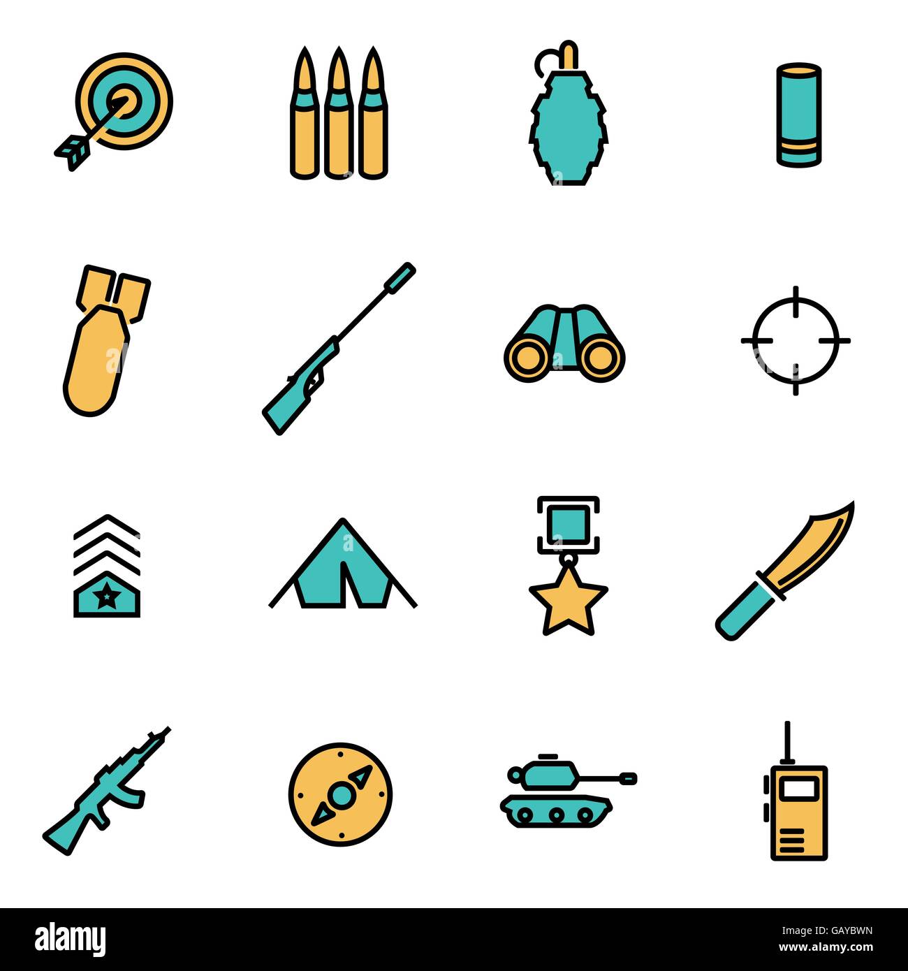 Trendy flat line icon pack for designers and developers. Vector line ...