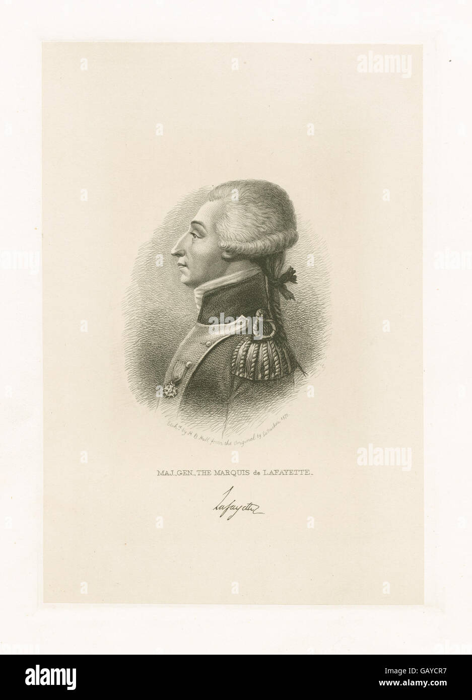 A reference to Major General Marquis de Lafayette, a key French figure ...