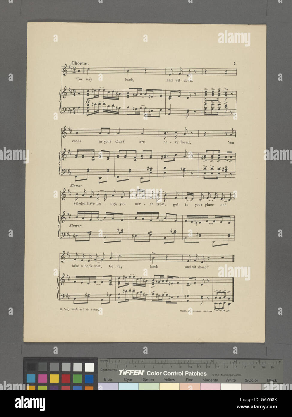 'Go Way Back and Sit Down' likely refers to a phrase in a song or ...