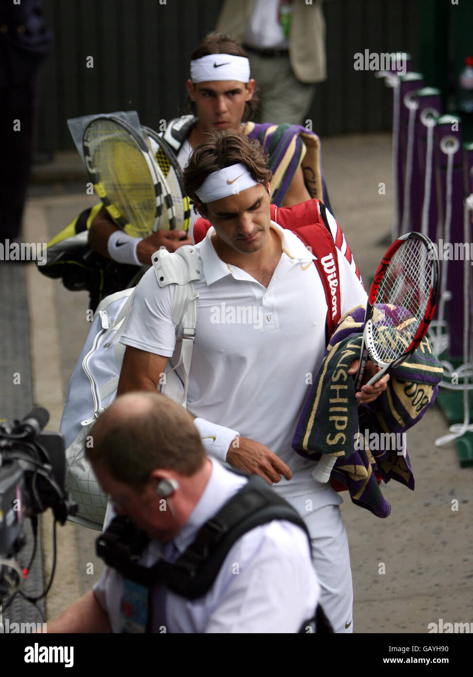 Nadal federer wimbledon 2008 hi-res stock photography and images - Alamy
