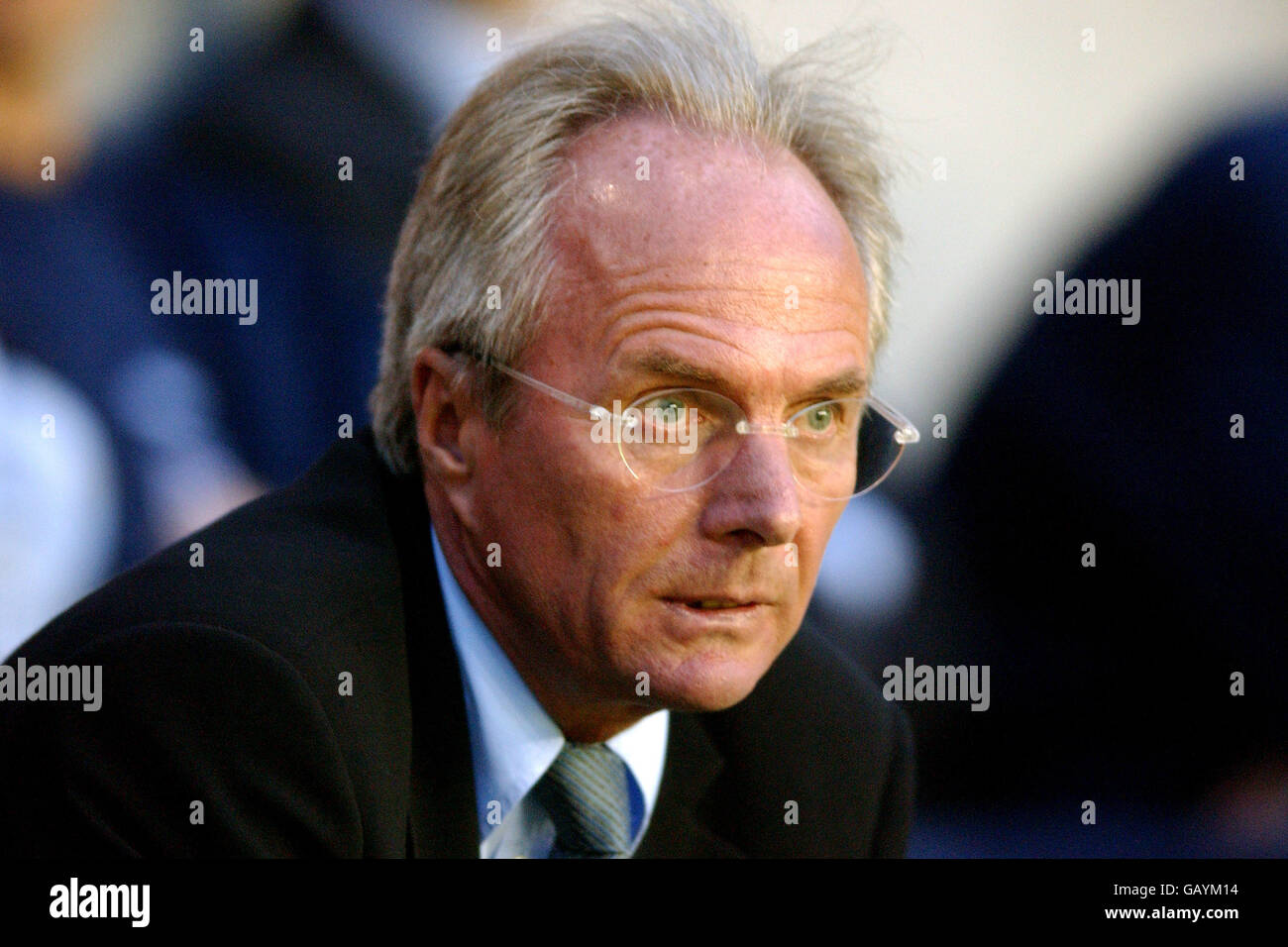 England manager Sven Goran Eriksson watches his team against Serbia and ...