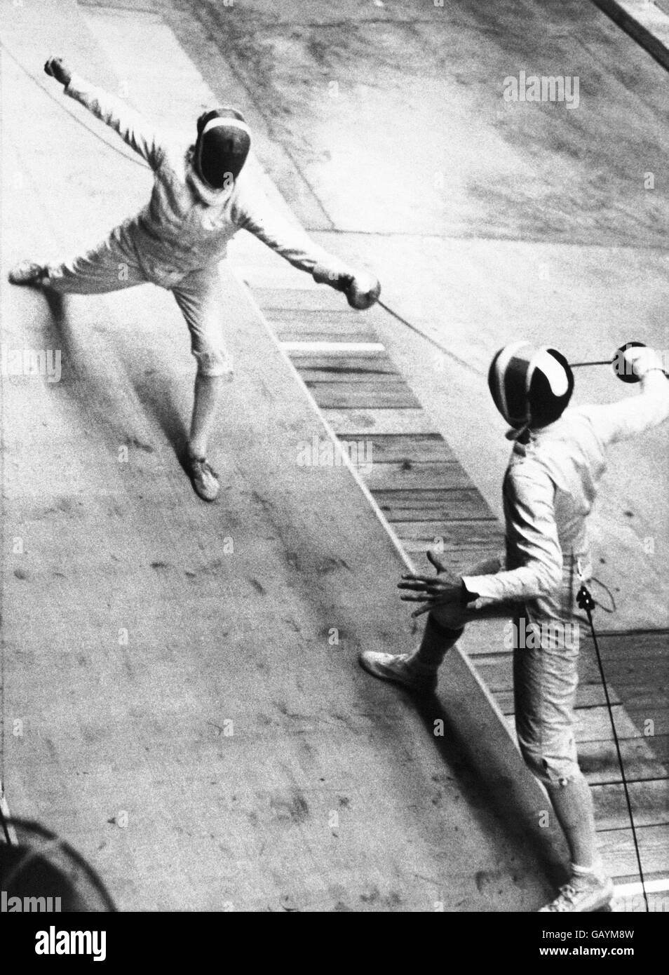 Mens_individual_epee Black and White Stock Photos & Images Alamy