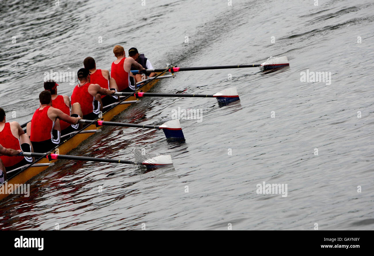 Rowing Royal Regatta Day One HenleyonThames. Rowers on the water