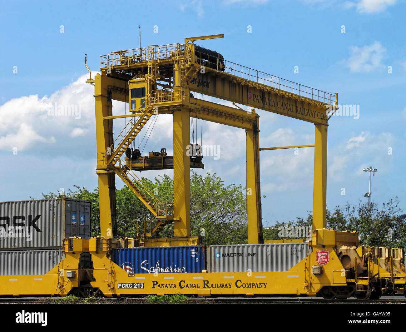 Large shipping container crane Stock Photo Alamy