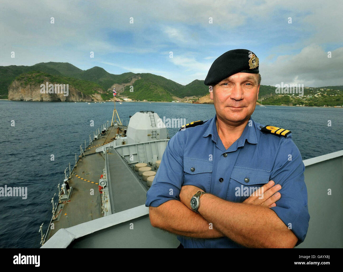 Prince William during a Navy exercise in Montserrat Stock Photo Alamy