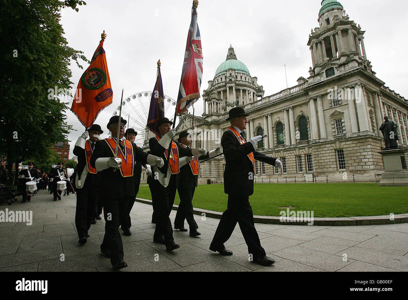 Orange Order Rally Half a million expected for Orange Order marches Stock Photo - Alamy