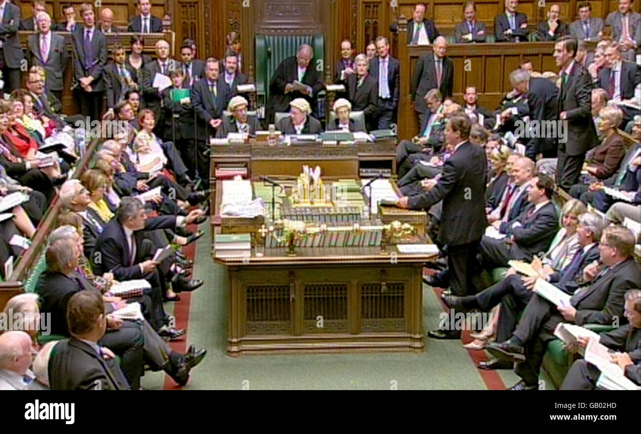 A general view of Prime Minister's Questions at the House of Commons, London. Stock Photo