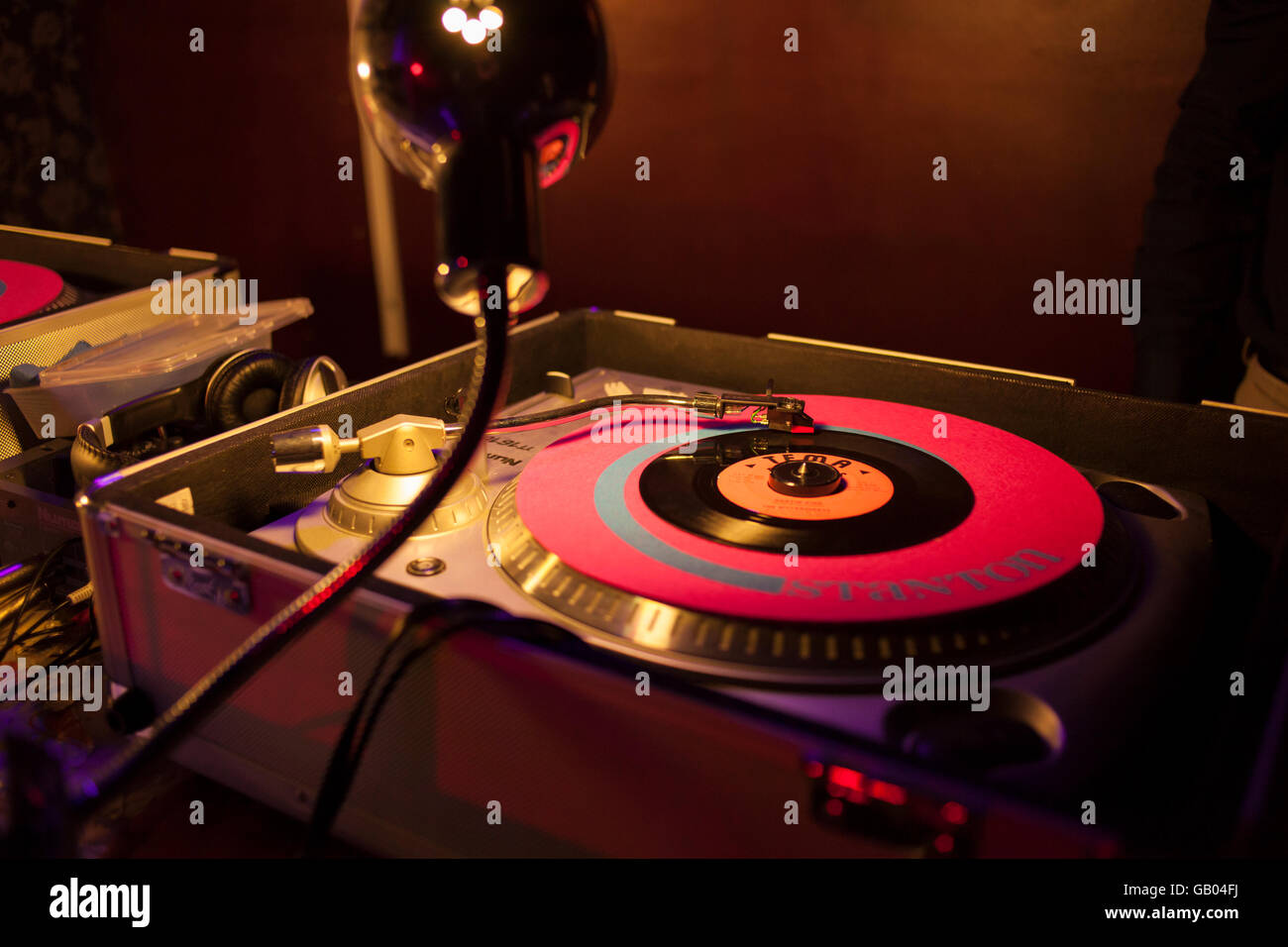 A DJ turntable Stock Photo Alamy
