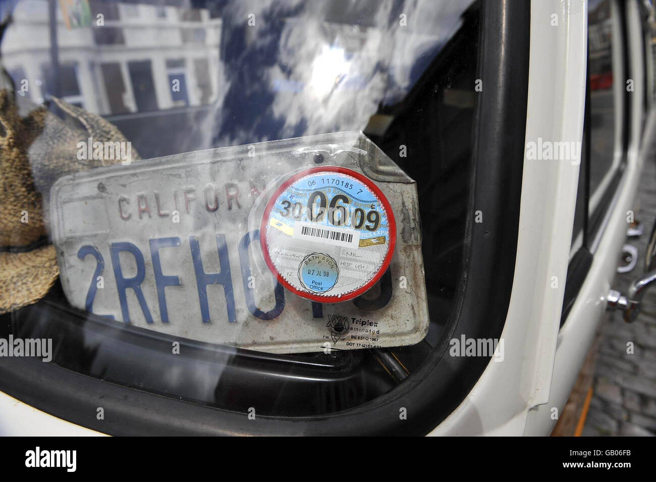 Road tax charges to rise. A UK Tax-disk. Stock Photo