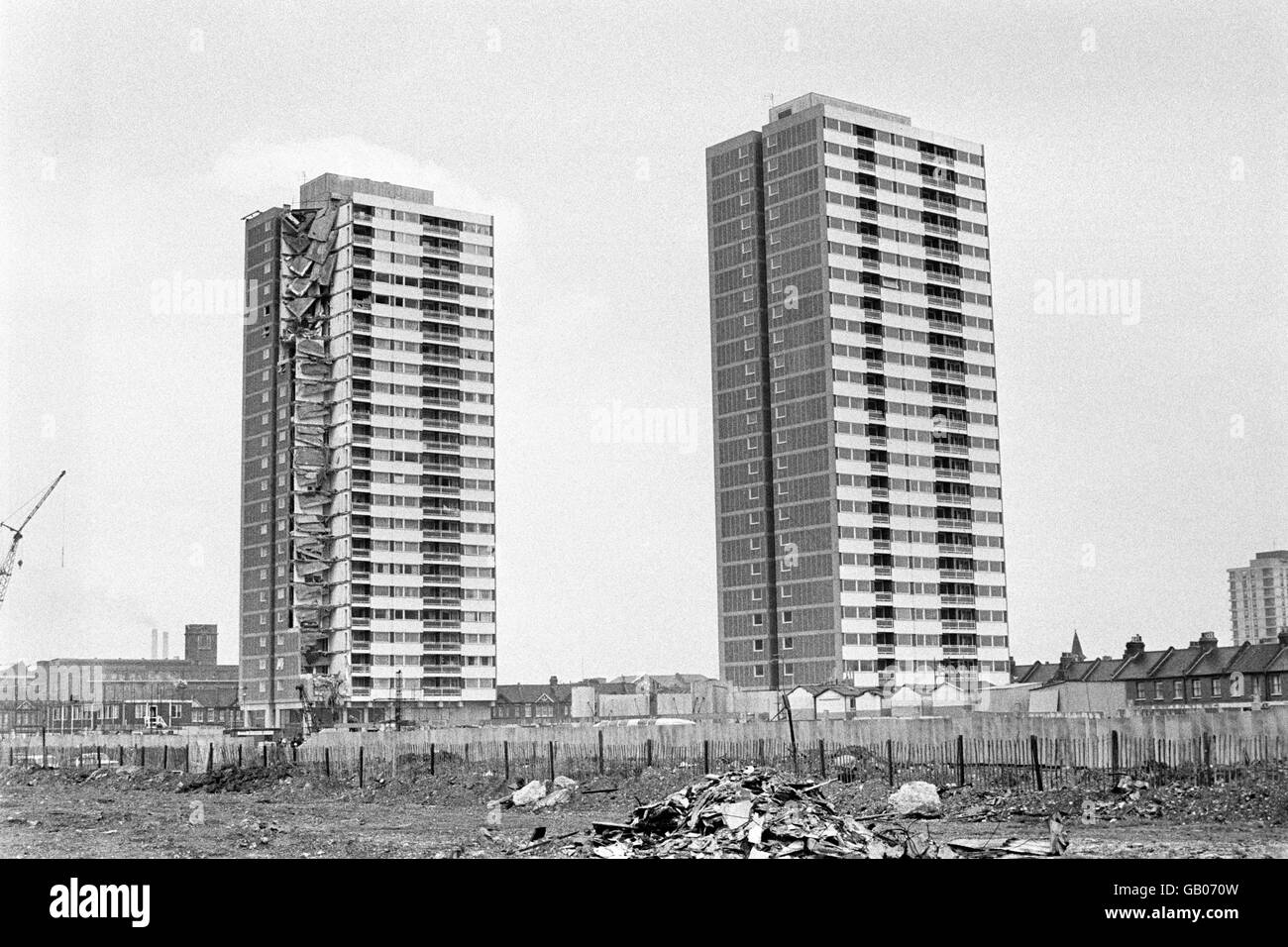 Ronan Point, the modern flat blocks in Canning Town where one of the