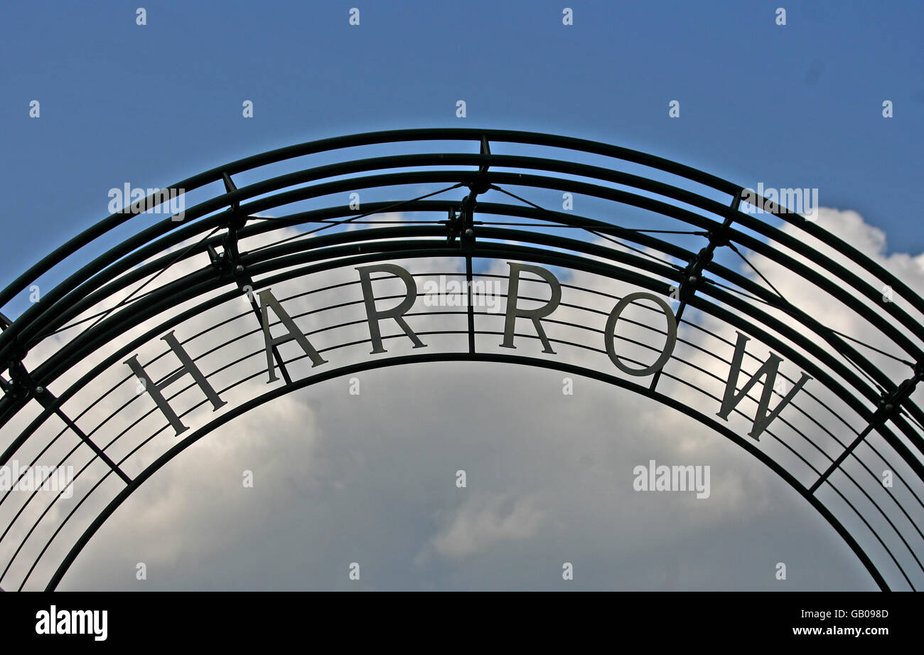 Harrow stock. A sign over Harrow town centre, Middlesex Stock Photo - Alamy