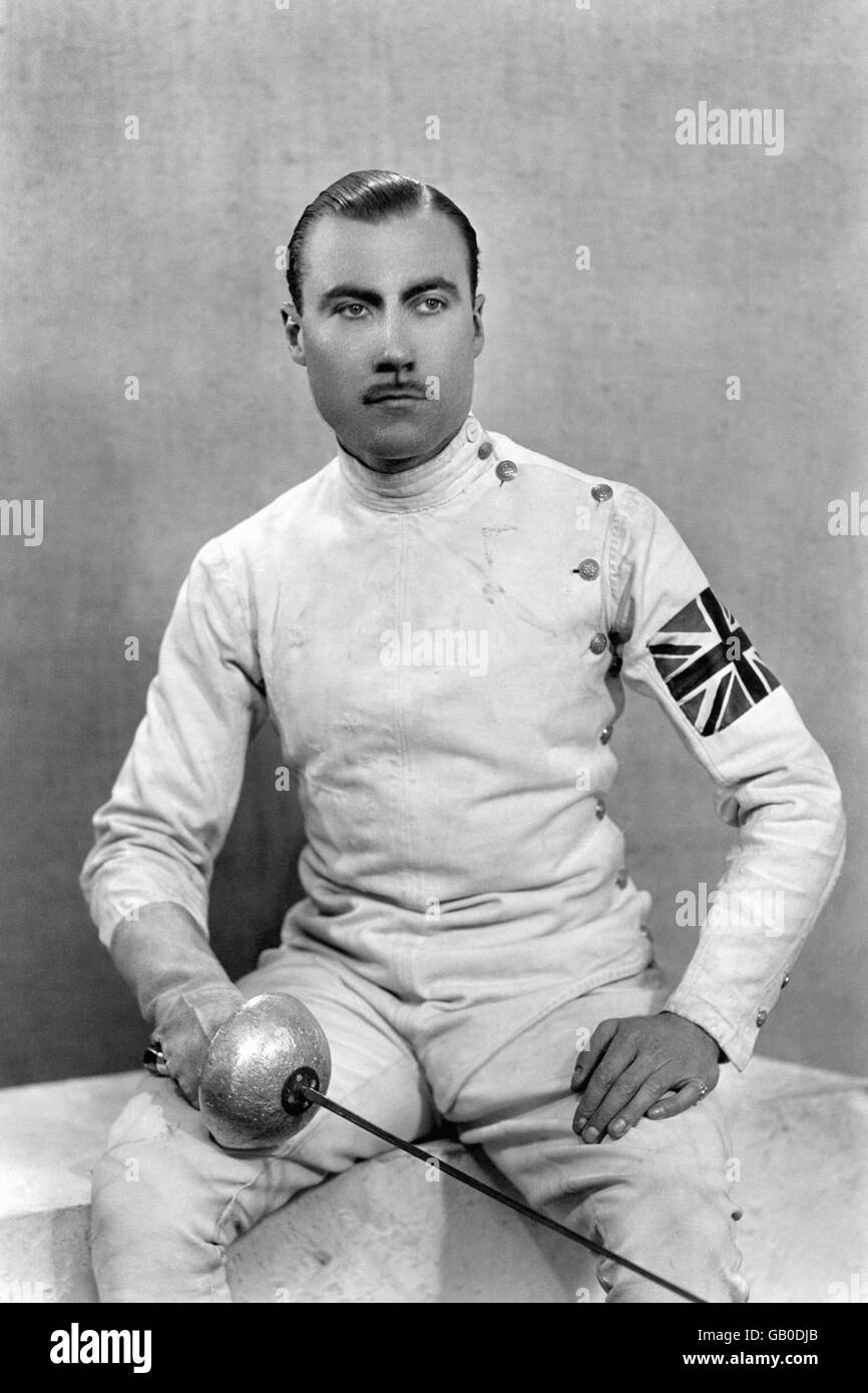 Fencing Epee Charles de Beaumont London 1937 Stock Photo Alamy