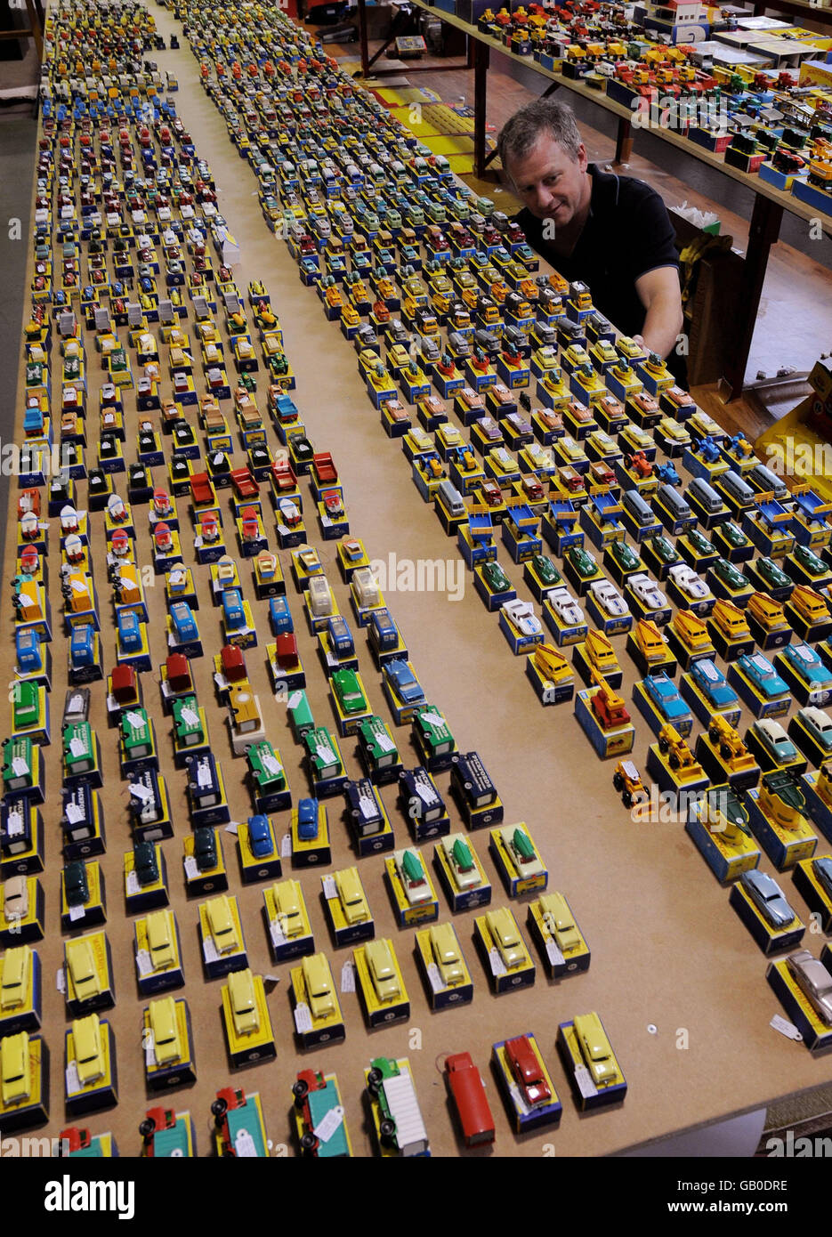 Matchbox car auction Stock Photo