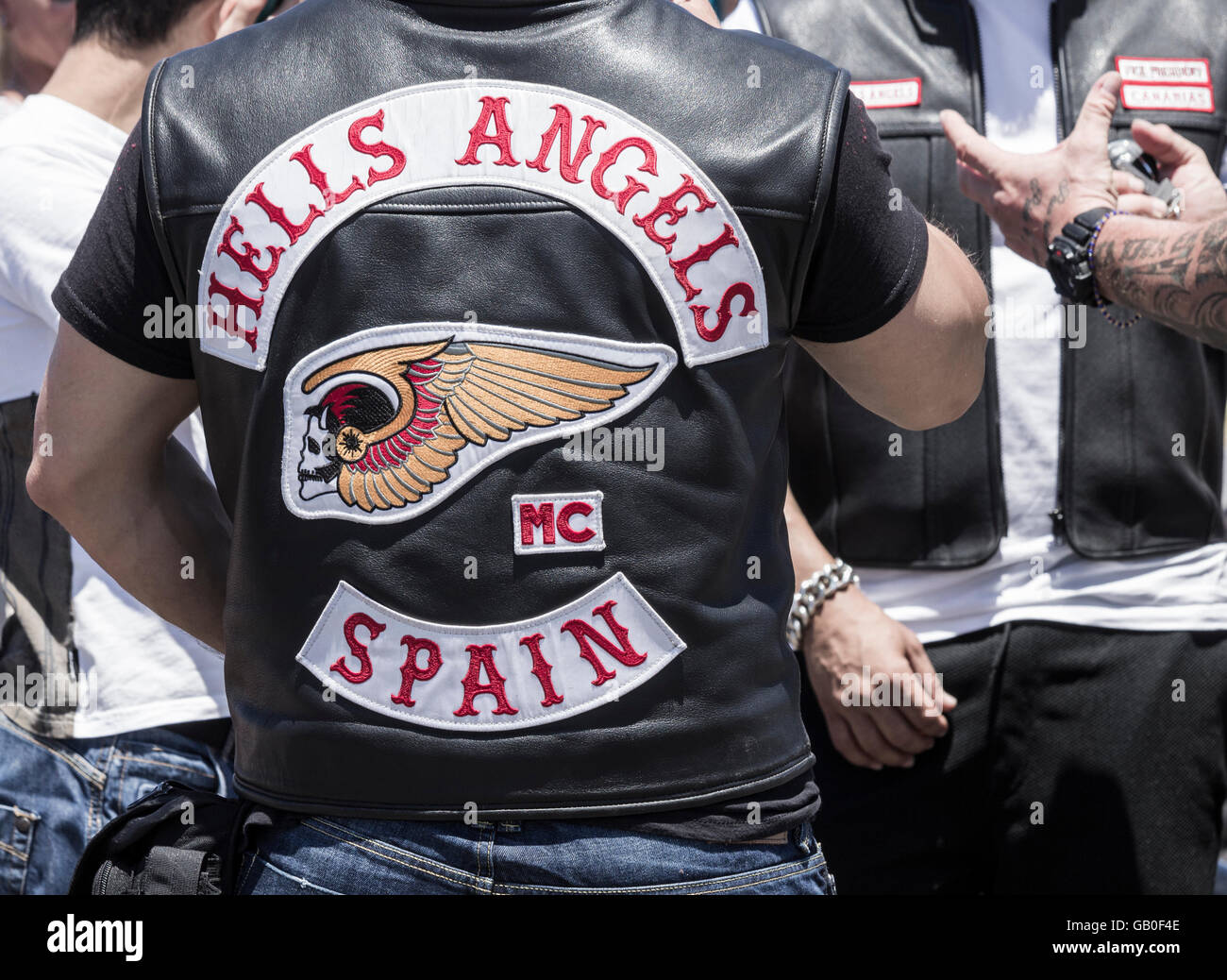 Hells Angel in Spain Stock Photo