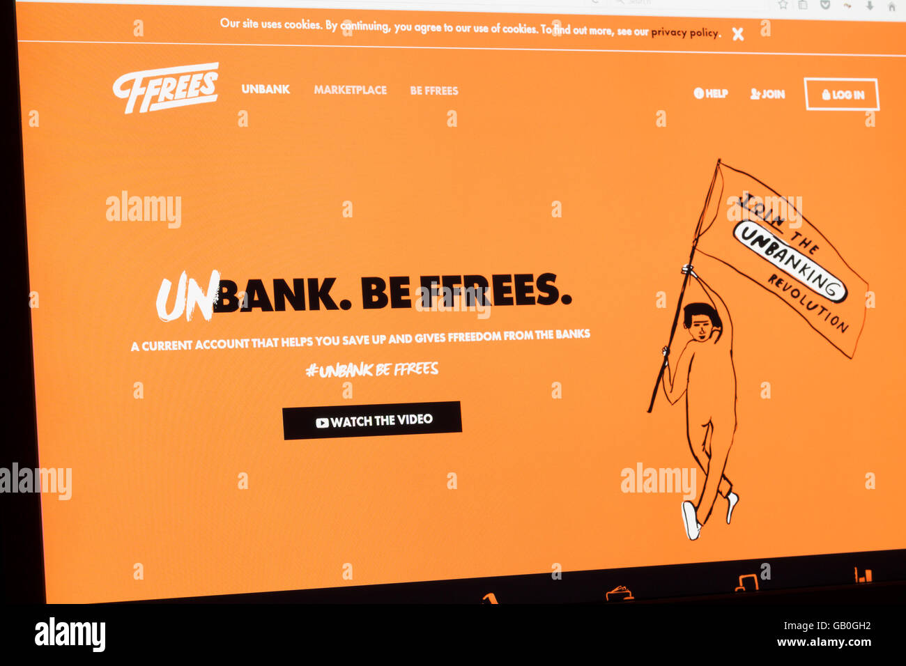 Screenshot of the ffrees homepage Stock Photo