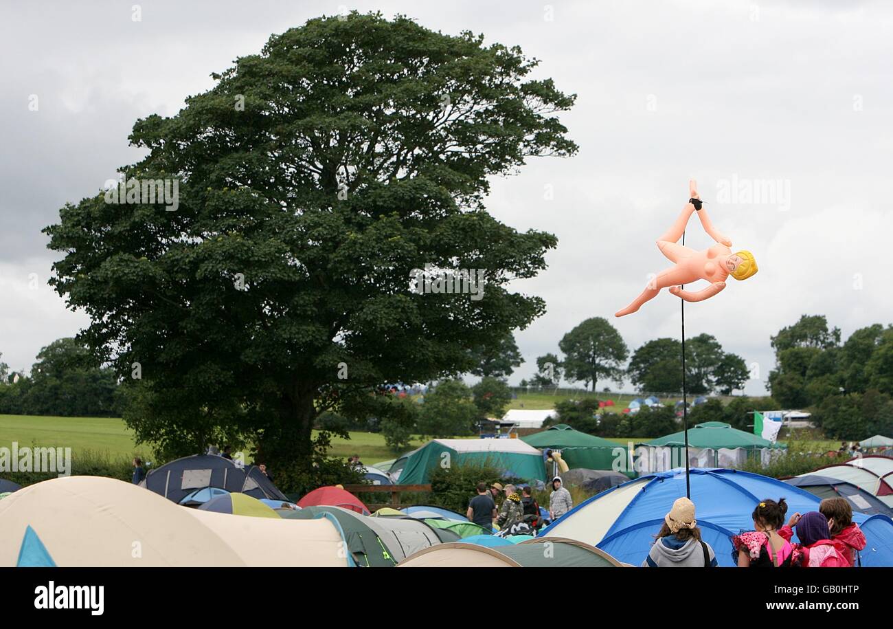 A general view of the campsite at the Oxegen Festival 2008 at the