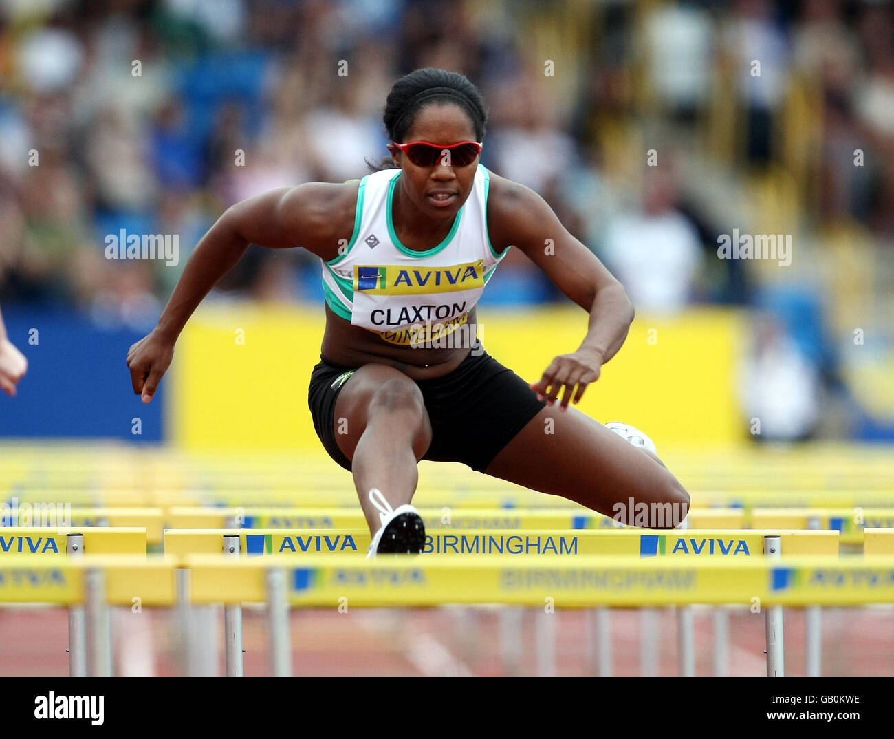 Women's 100m Hurdler Sarah Claxton during the Norwich Union Olympic Trials and UK Championships