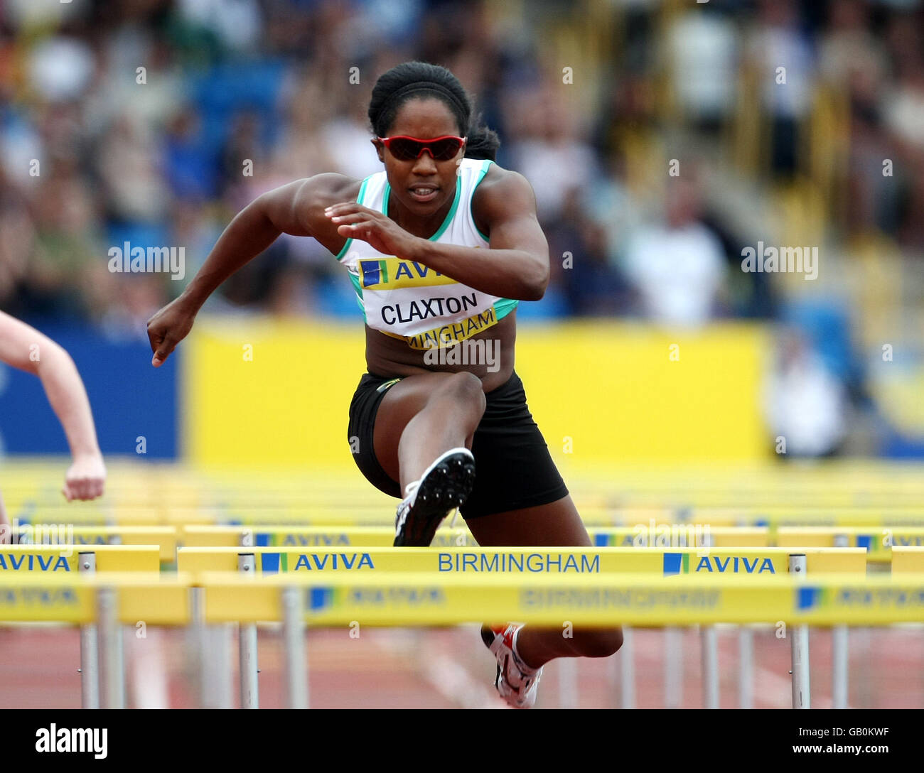 Women's 100m Hurdler Sarah Claxton during the Norwich Union Olympic