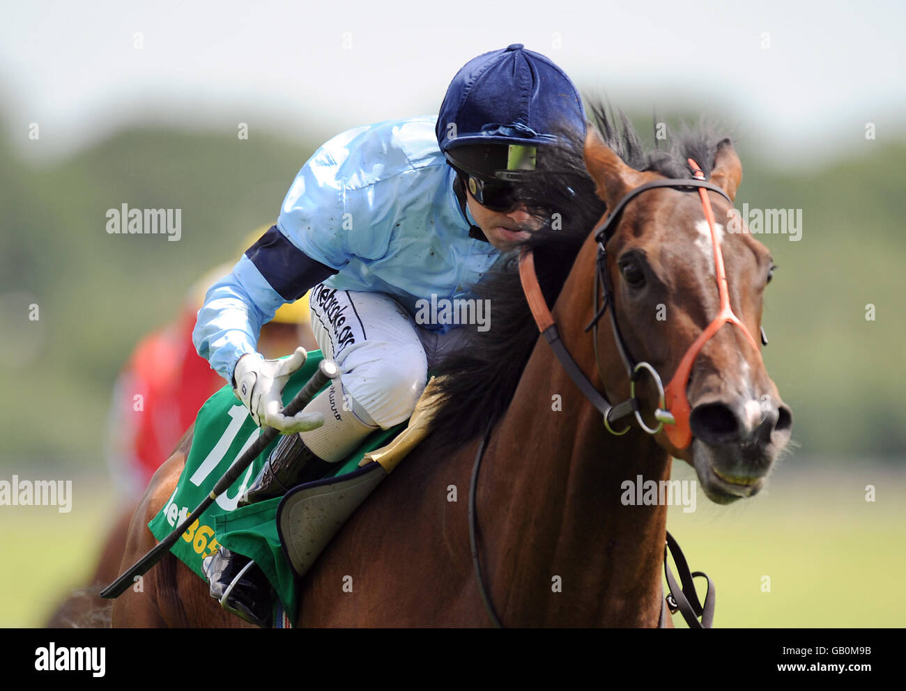 Inventor ridden by Alan Munro during the Bet365 Best Odds Guaranteed Handicap at Haydock Park Stock Photo