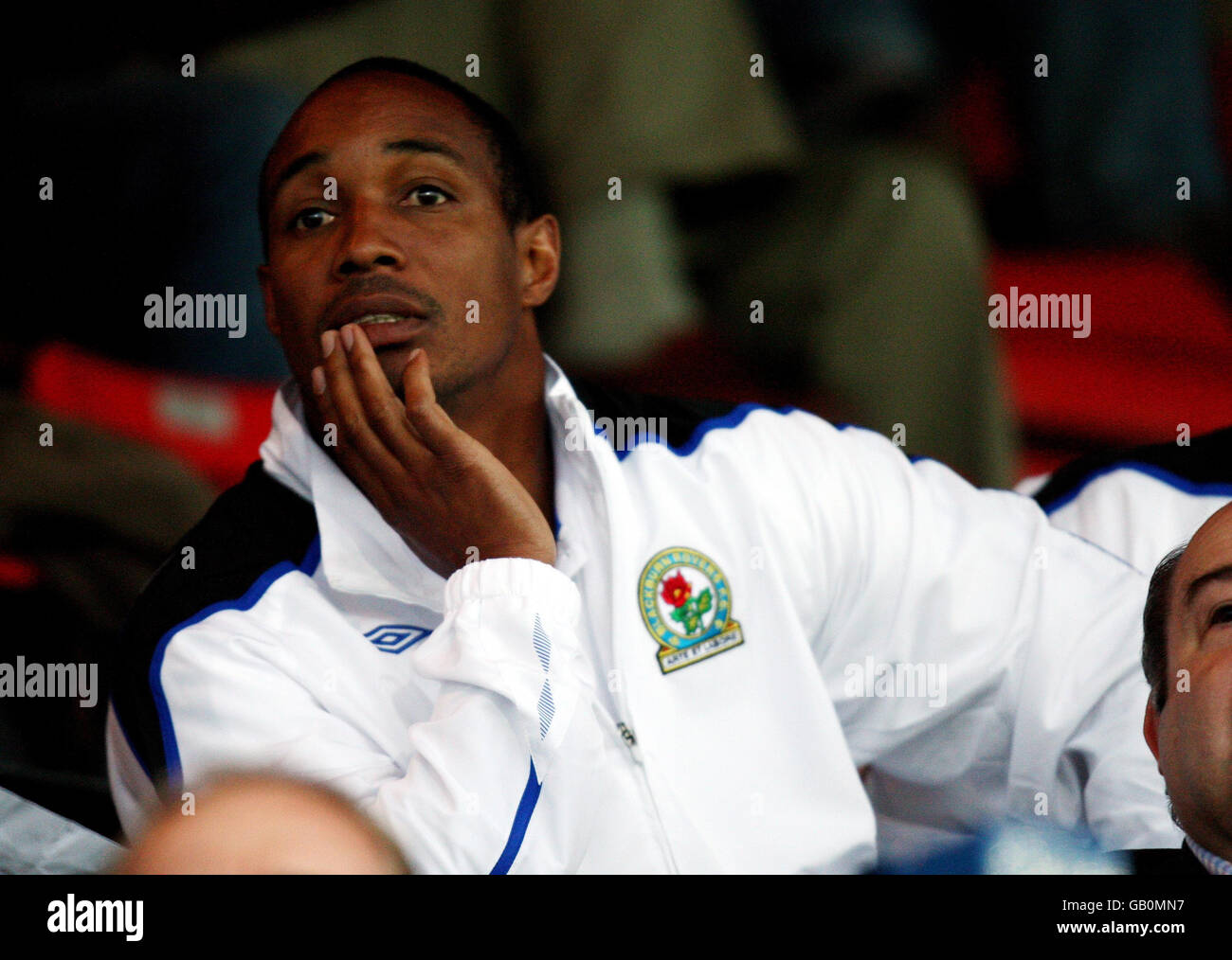 Blackburn Rovers manager Paul Ince watches the action during the Pre-Season Friendly match at the Moss Rose Stadium, Macclesfield. Stock Photo