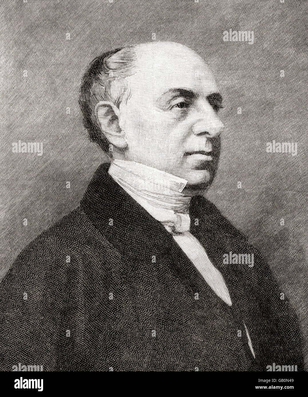 Sir James Robert George Graham, 2nd Baronet, 1792 – 1861.  British statesman and Home Secretary. Stock Photo