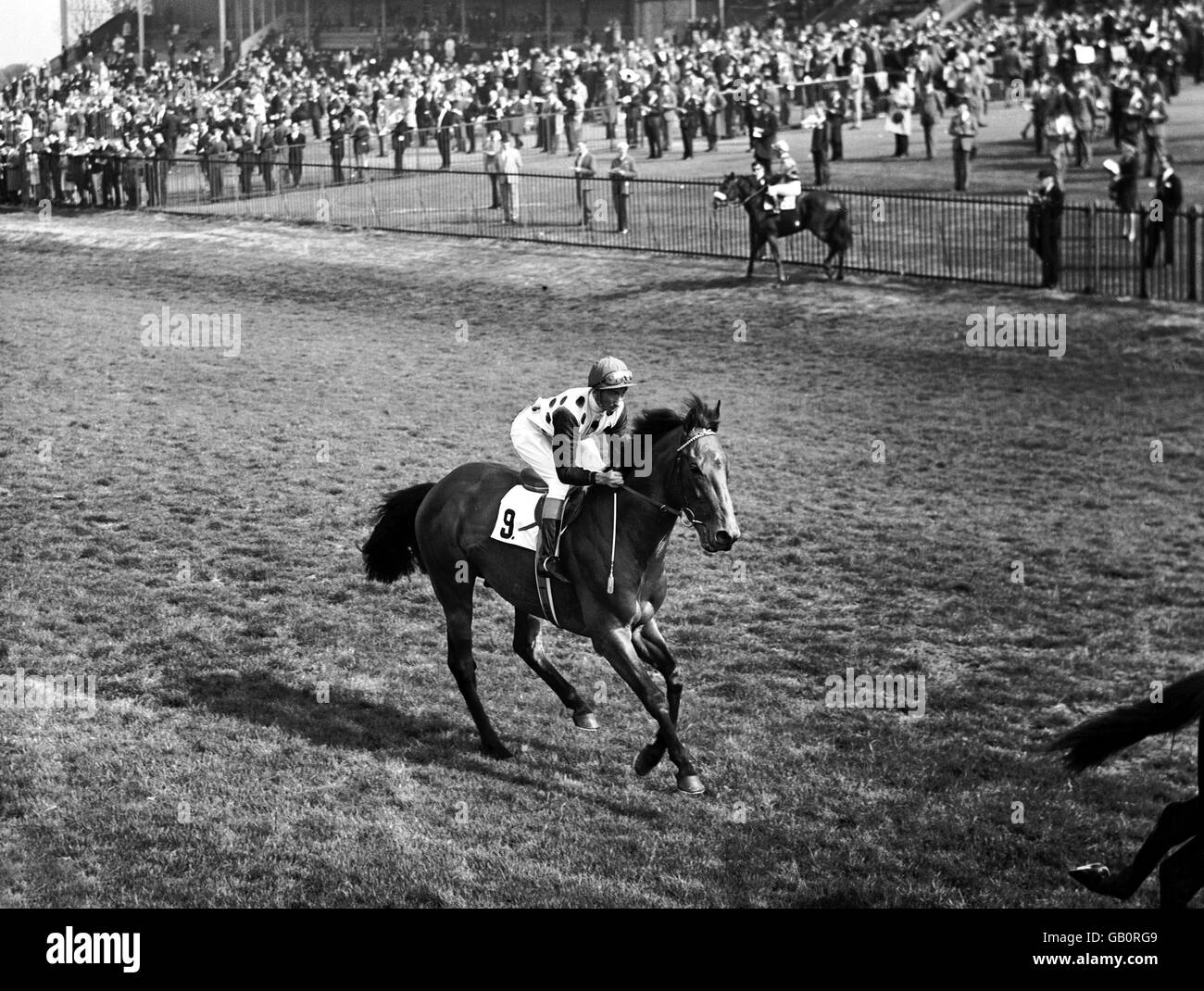 George Moore rides St Padarn to victory in the Tudor Stakes at Sandown Stock Photo