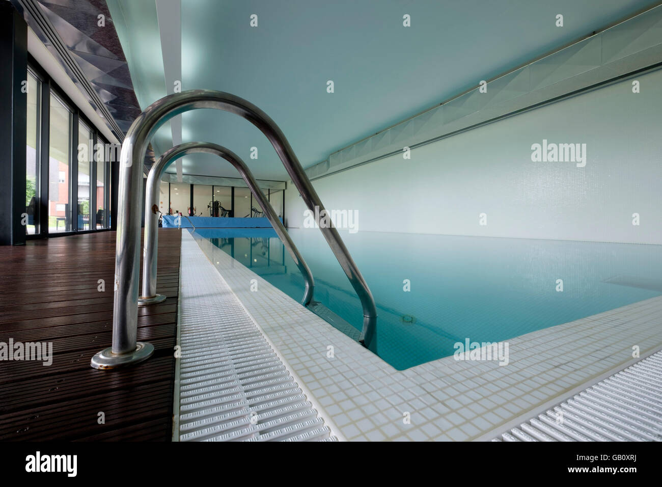 Indoor swimming pool Stock Photo