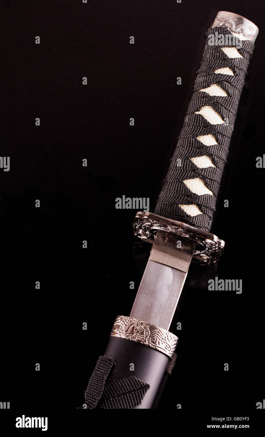 Katana Black Handle High Resolution Stock Photography and Images Alamy