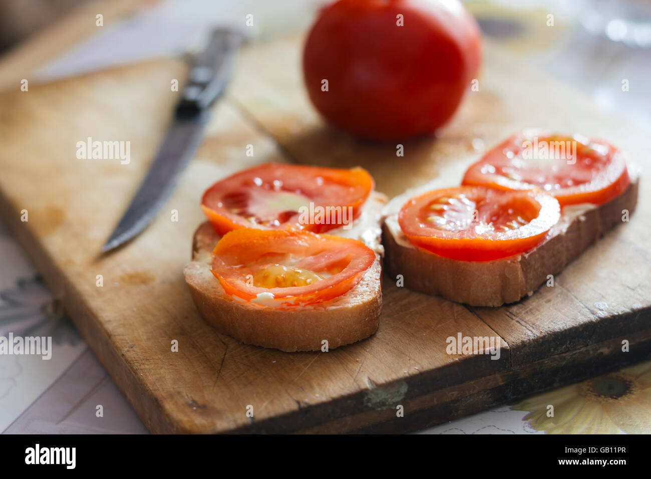 Butter bread sandwich Stock Photo Alamy
