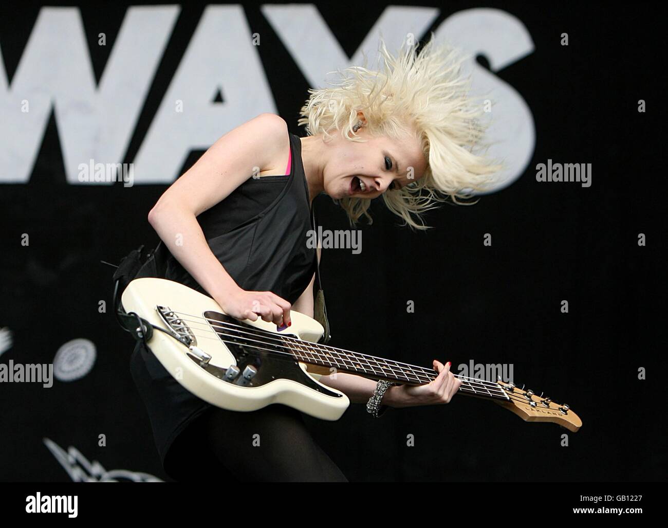 Charlotte Cooper of The Subways performs during the Oxegen Festival