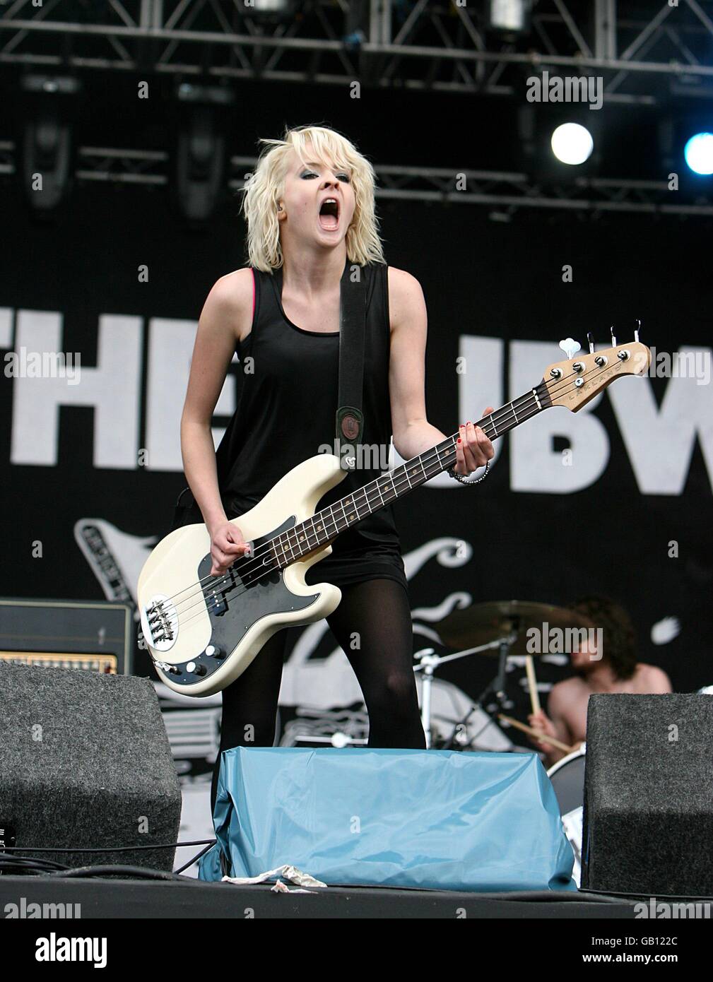 Charlotte Cooper from The Subways performs during the Oxegen Festival