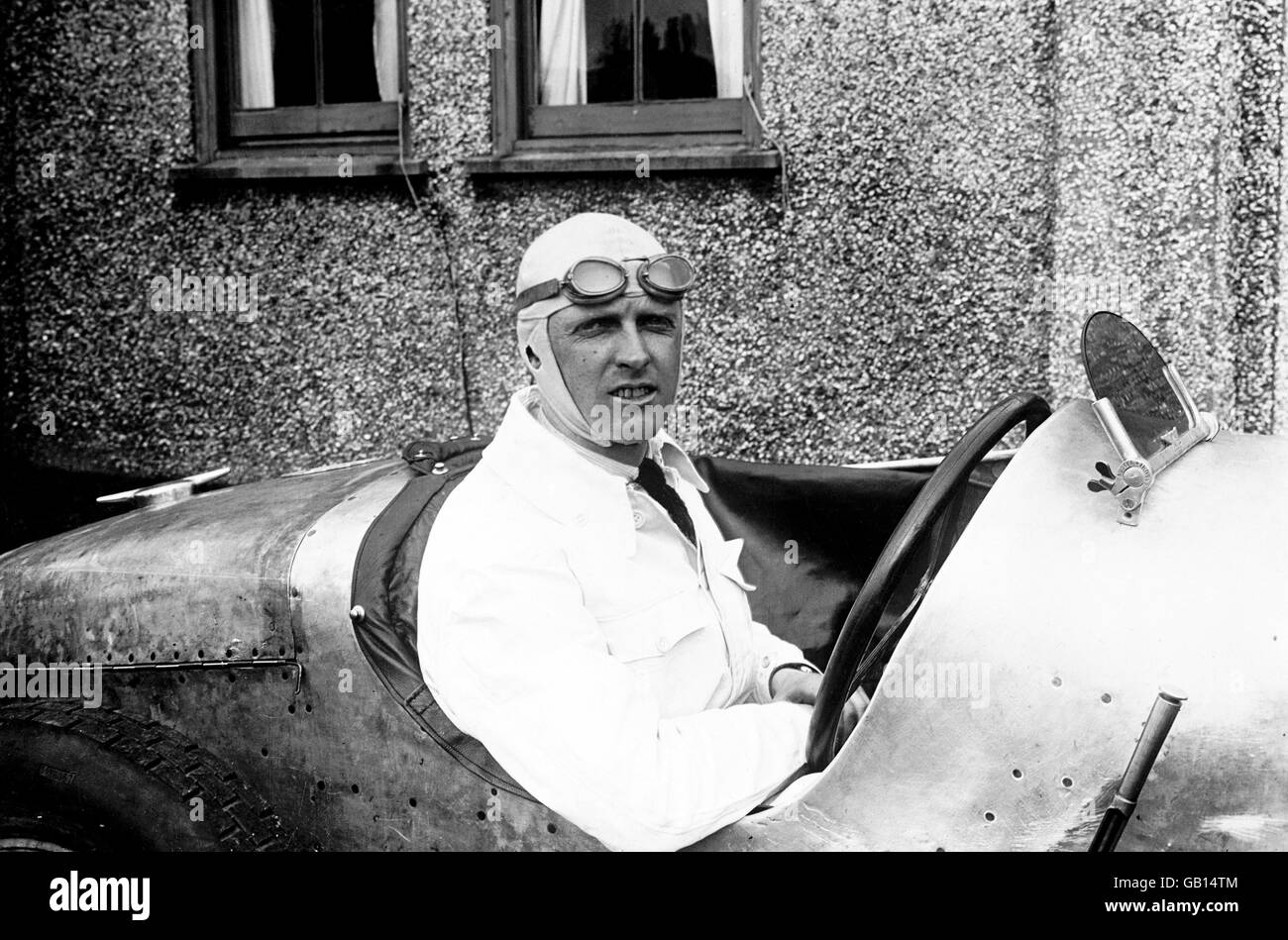 Major Henry Seagrave in his car, Sunbeam Stock Photo