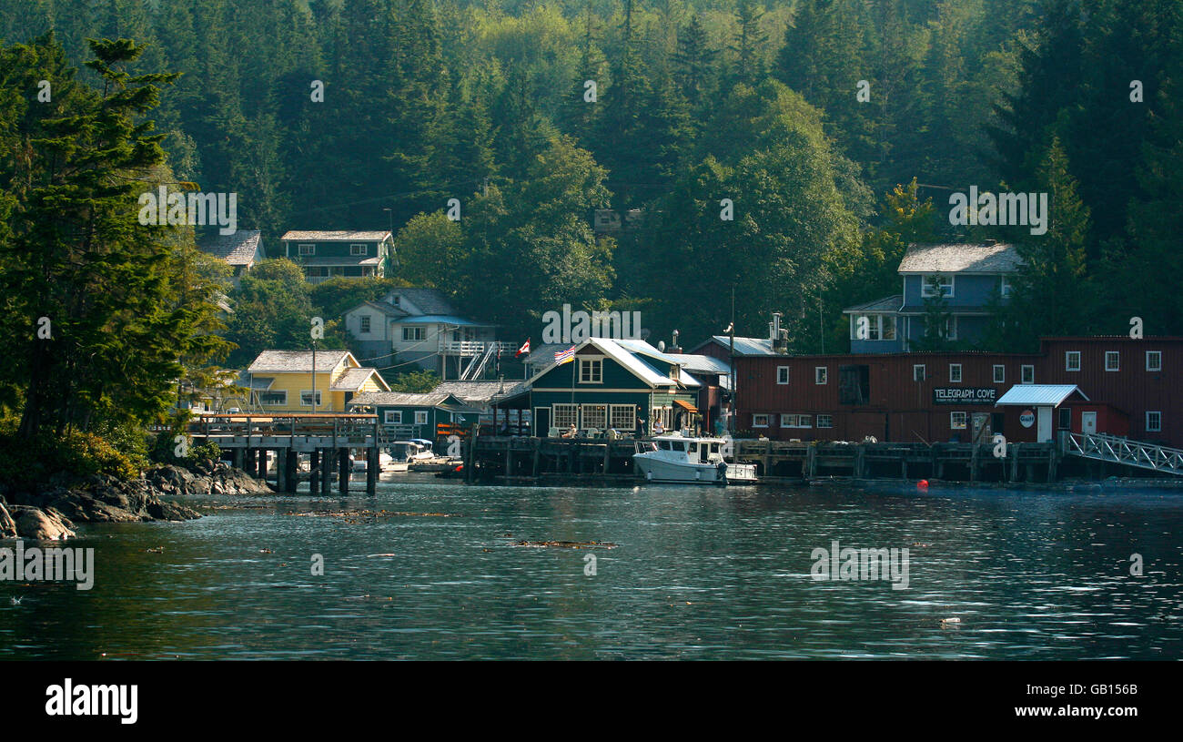 Telegraph Cove. Vancouver island. British Columbia. Canada Stock Photo