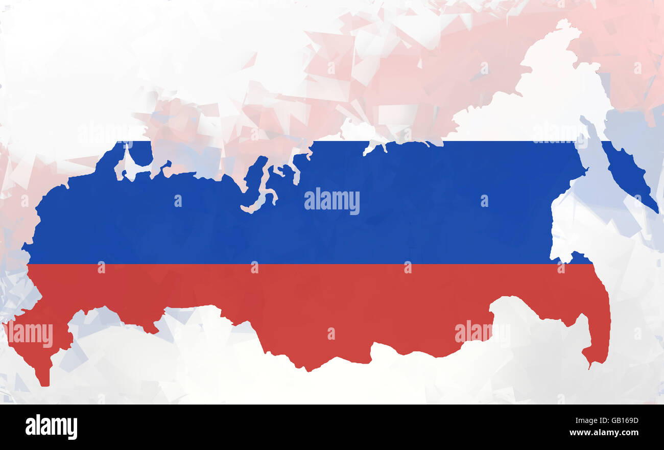 Russian flag map Stock Photo - Alamy