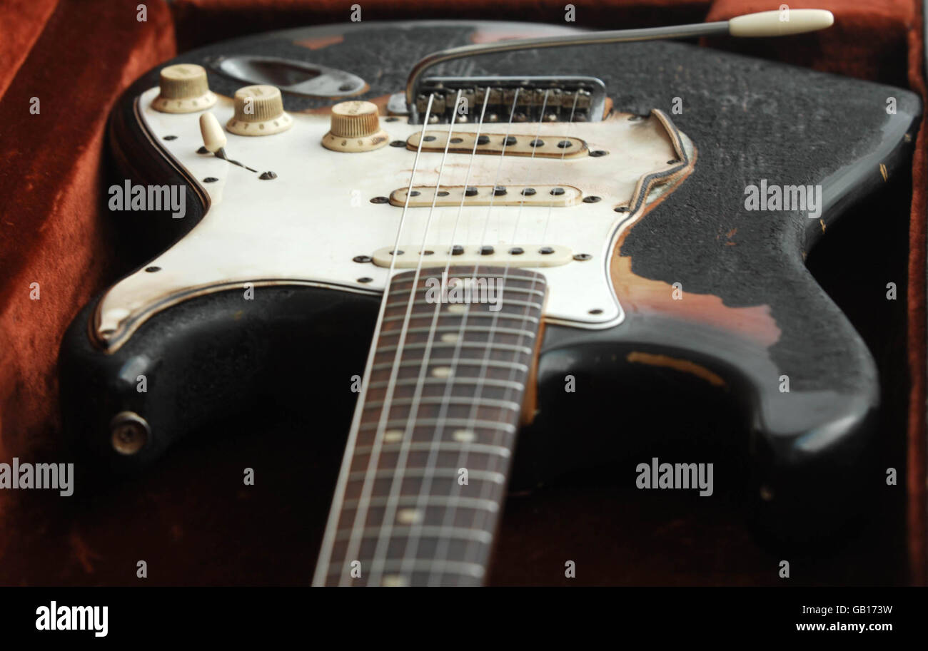 Music memorabilia sale Stock Photo Alamy