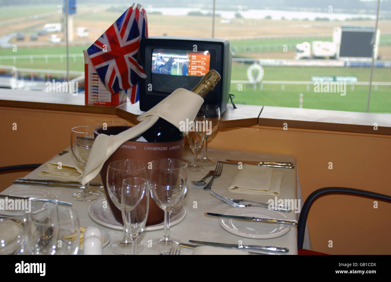 Horse Racing Kempton Park Racecourse. Hospitality Stock Photo Alamy