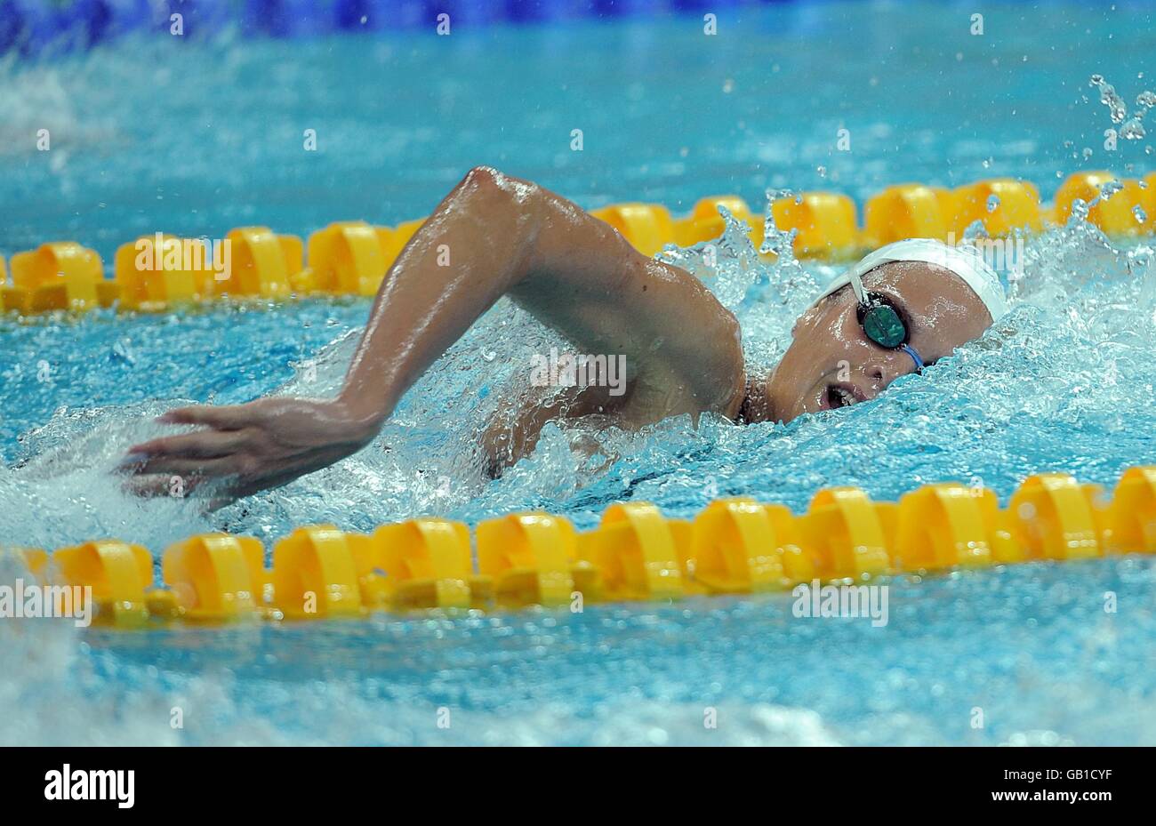 Olympics - Beijing Olympic Games 2008 - Day Two. USA's Katie Hoff during heat 5 of the women's 400m freestyle Stock Photo