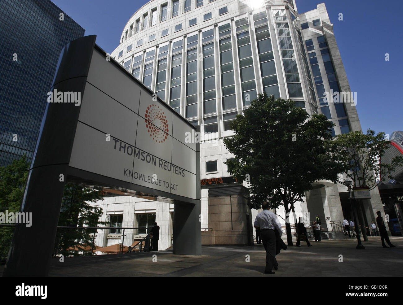 Thomson Reuters' headquarters at Canary Wharf, east London. Stock Photo
