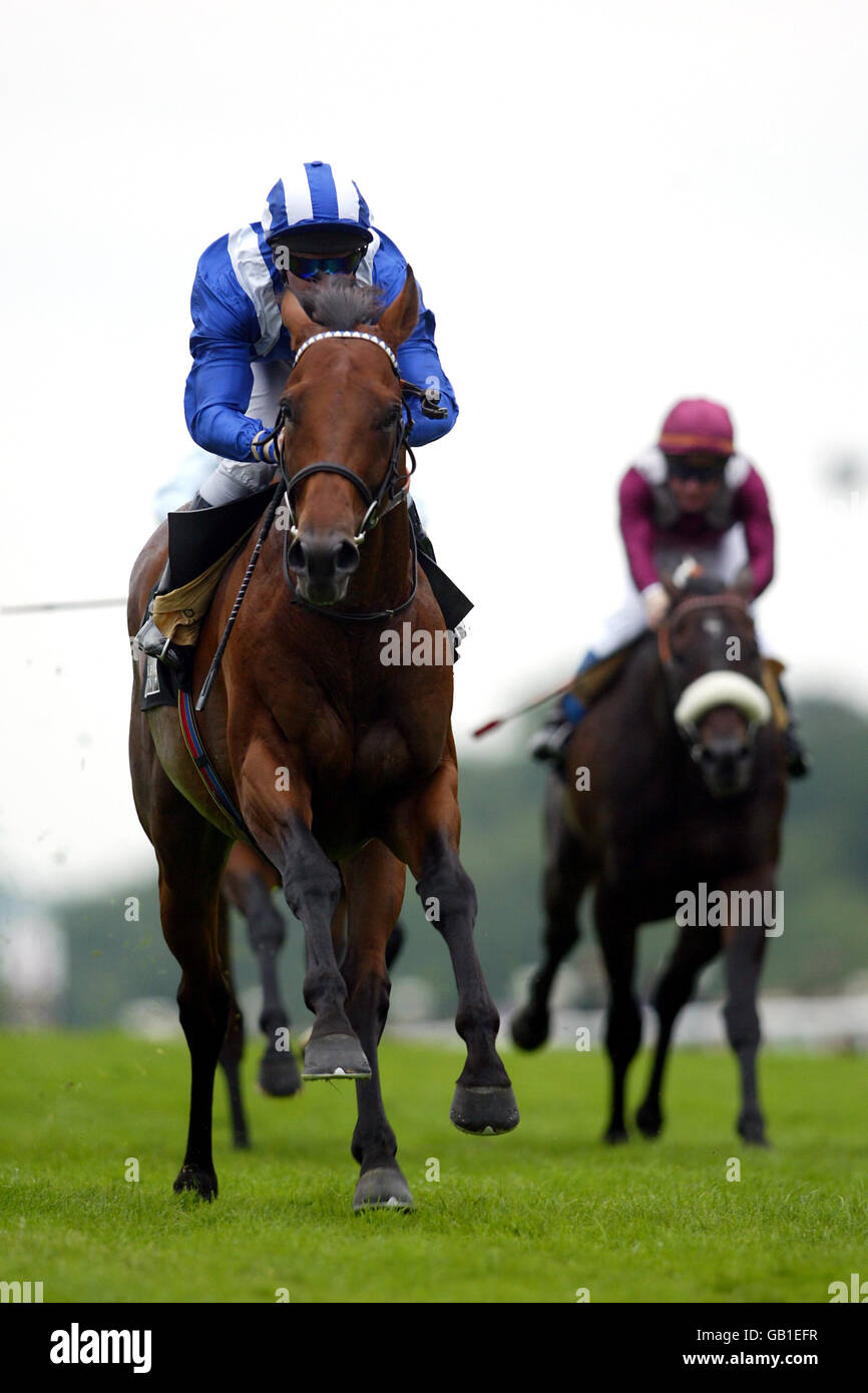 Richard Hills riding nayef betas second place Olden Times (right) to win the Prince of Wales Stakes Stock Photo