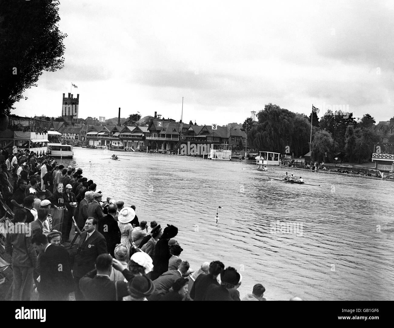 London Olympic Games 1948 - Rowing - Henley Stock Photo