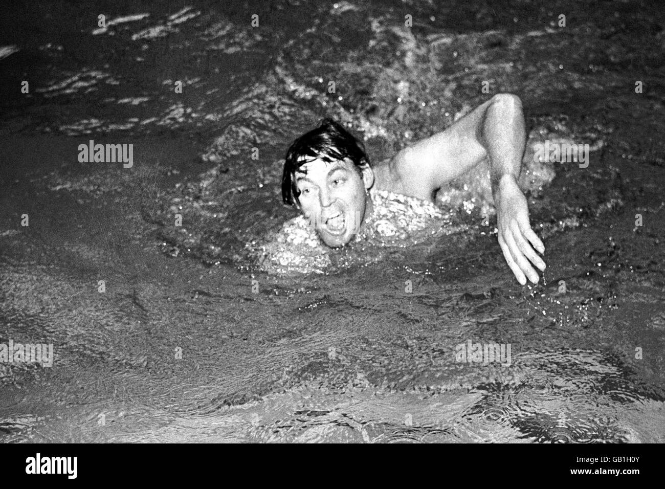 Swimming. Johnny Weissmuller Stock Photo