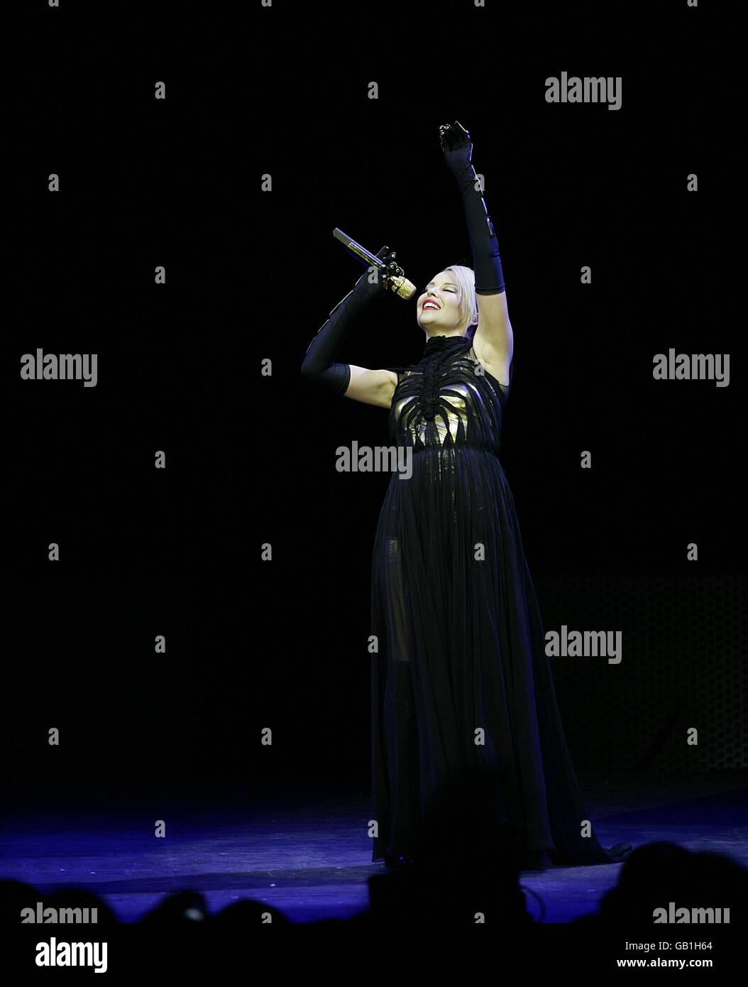 Kylie Minogue performs during her concert at the 02 Arena, London, SE10 Stock Photo