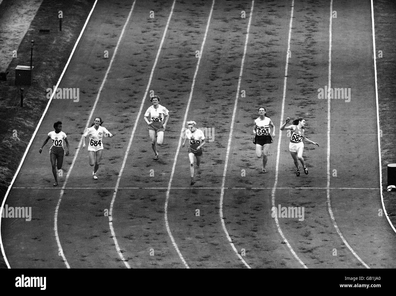 London Olympic Games 1948 - Athletics - Women's 100m - Wembley Stock Photo